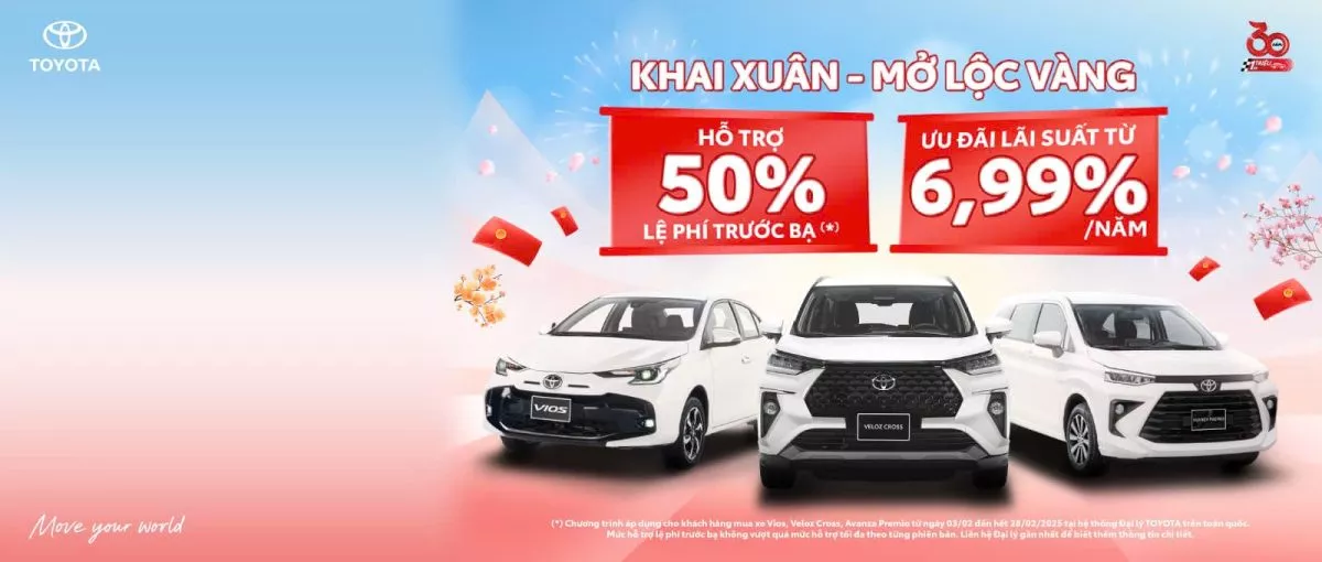 Khuyến Mãi 50% Trước Bạ Toyota Tân Phú